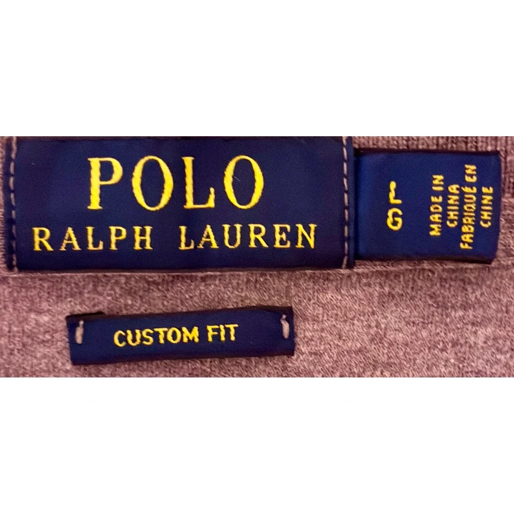 Ralph Lauren Polo Custom Fit Heathered Purple Short Sleeve Polo Shirt‎ Men's L